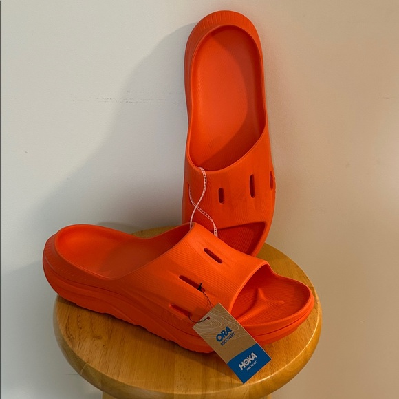 NWT HOKA ORA RECOVERY SLIDE 3 Orange Size M 13 W 15 - Picture 5 of 12
